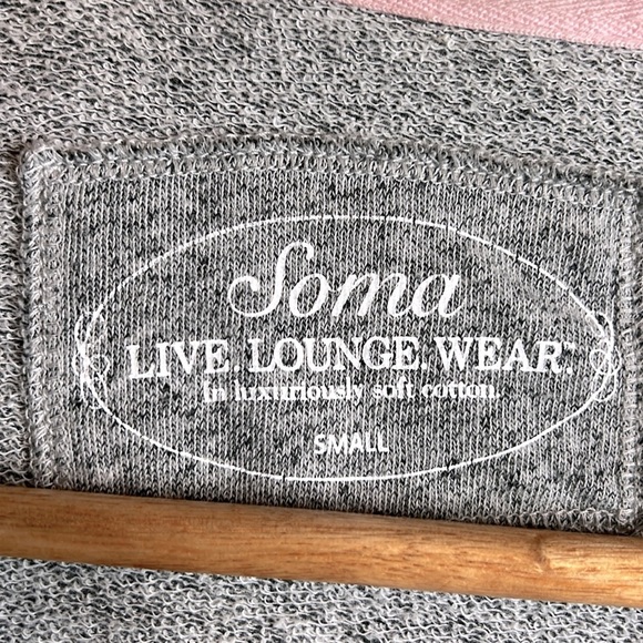 SOMA Lounge 100% Cotton Hooded Zip Up Jacket size S - Picture 2 of 10